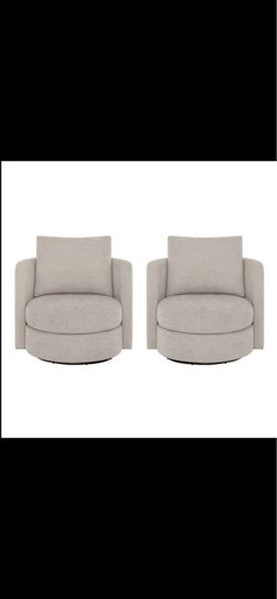Thomasville Davos Swivel Chairs, 2-pack, Gray