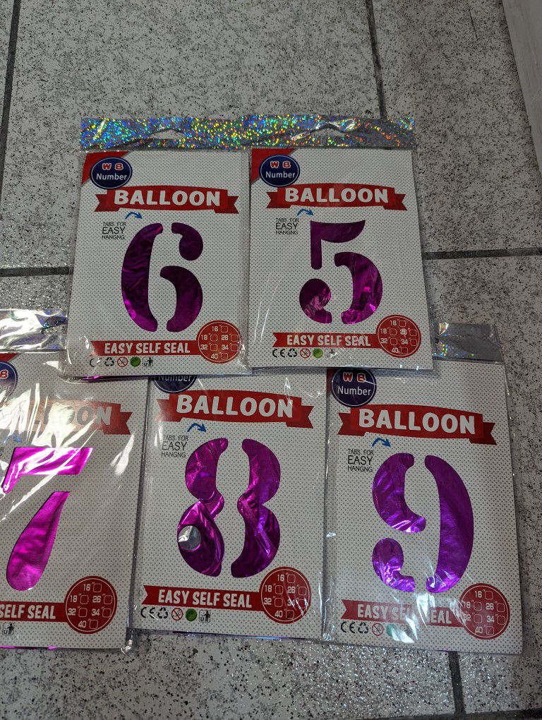 Foil Number Balloons 