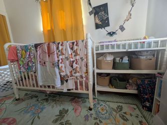 Jenny Lind style crib and changing table bundle