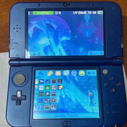 New Nintendo 3DS XL Blue Mod In Good Condition With 128gb SD Card.