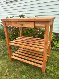 Solid wood kitchen cart