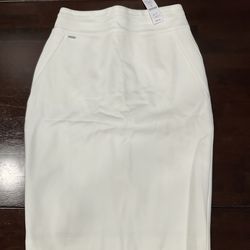 NWT WHITEHOUSE BLACK MARKET PERFECT FORM OFF WHITE PENCIL SKIRT