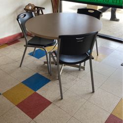 9 Lifetime Chairs with 3 Tables