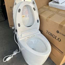 Smart Toilet, One Piece Bidet Toilet With Tank, 1.1GPF Auto Flush, Auto Open & Close, Heated Seat 