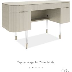 Like new! Kathy Kuo Lainey Modern Beige Desk 