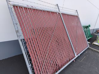 CHAIN LINK GATES - Commercial/ Industrial, (2) 8ft tall x 14 ft in-width gates