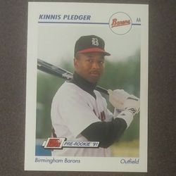 1991 Impel Kinnis Pledger Birmingham Barons #70 Pre-Rookie Baseball Card Line Drive Minor Southern League AA Vintage Collectible Sports