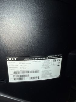 Acer gaming monitor barely used