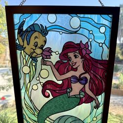 Disney Little Mermaid Stained Glass Art