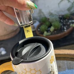 Yellow & Gold Bee theme  Ceramic Travel mug