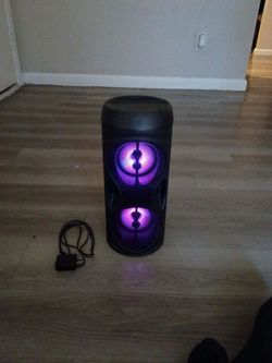 Black Dual-Woofer Portable Party Speaker