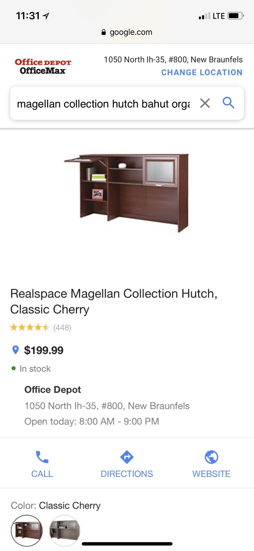 Hutch for desk