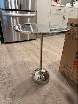 Stainless steel side table