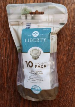 Liberty 10-pack Harmon knobs 1-3/8", satin nickel