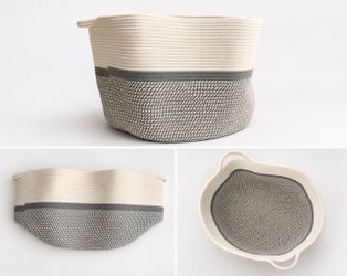Woven Storage Basket with Blanket