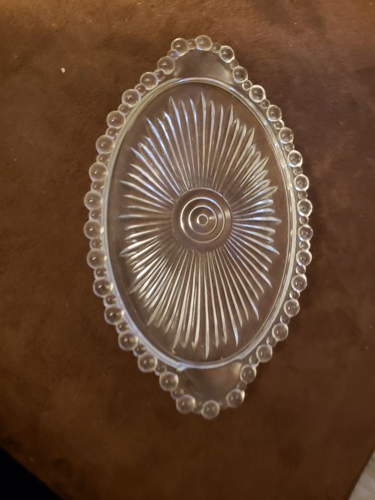 Beautiful vintage cut glass small dish