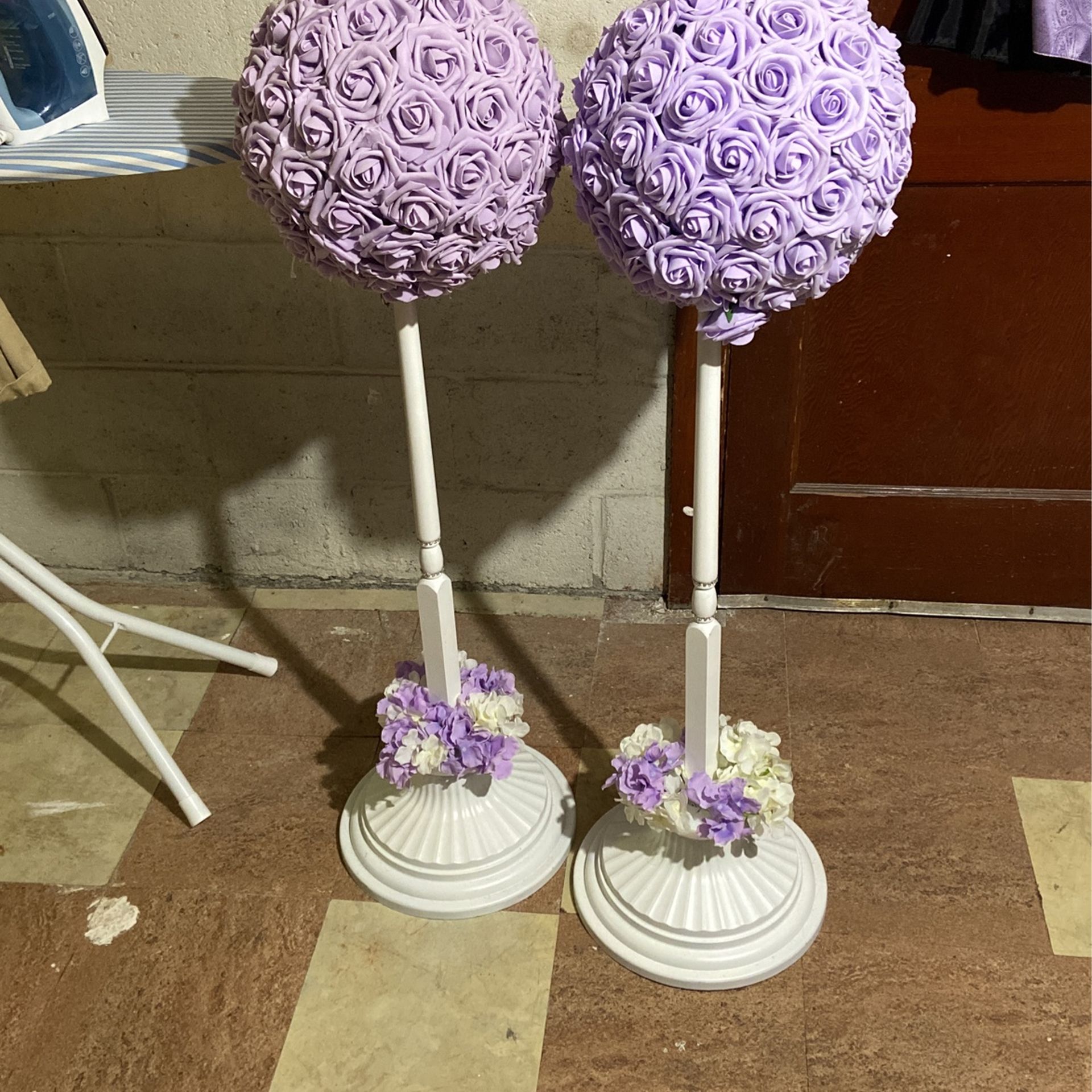 Lavender Rose Ball Aisle Decor For Wedding