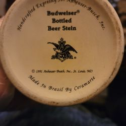 Vintage 1991 Budweiser Beer Stein