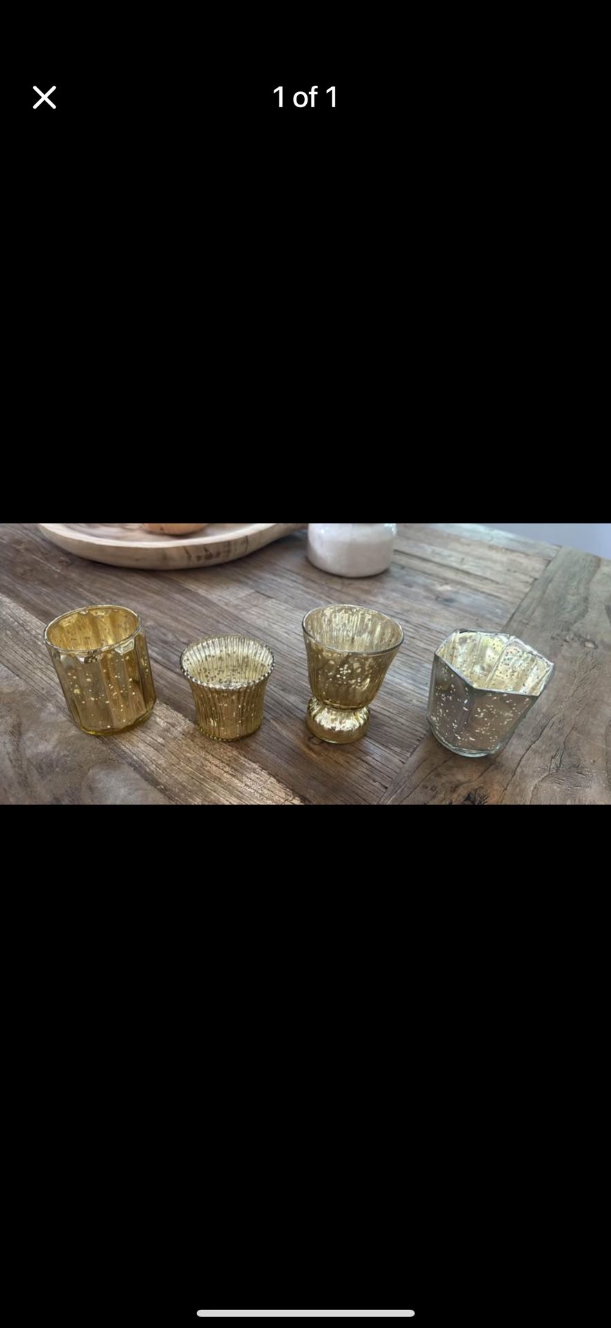 Mercury Glass Mini Candle Holders- Tabletop Decor