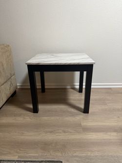 2 End Table with Marble-Look Top