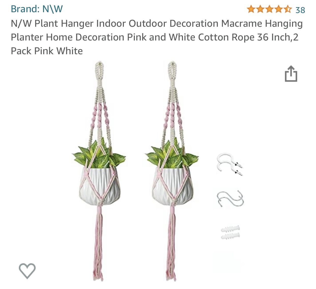 Two New With Tags Macrame Plant Holders