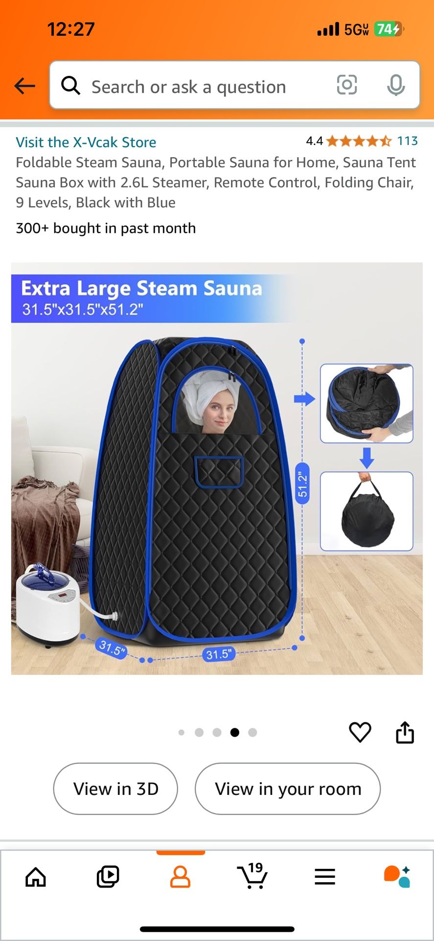 Portable Infrared Steam Sauna 