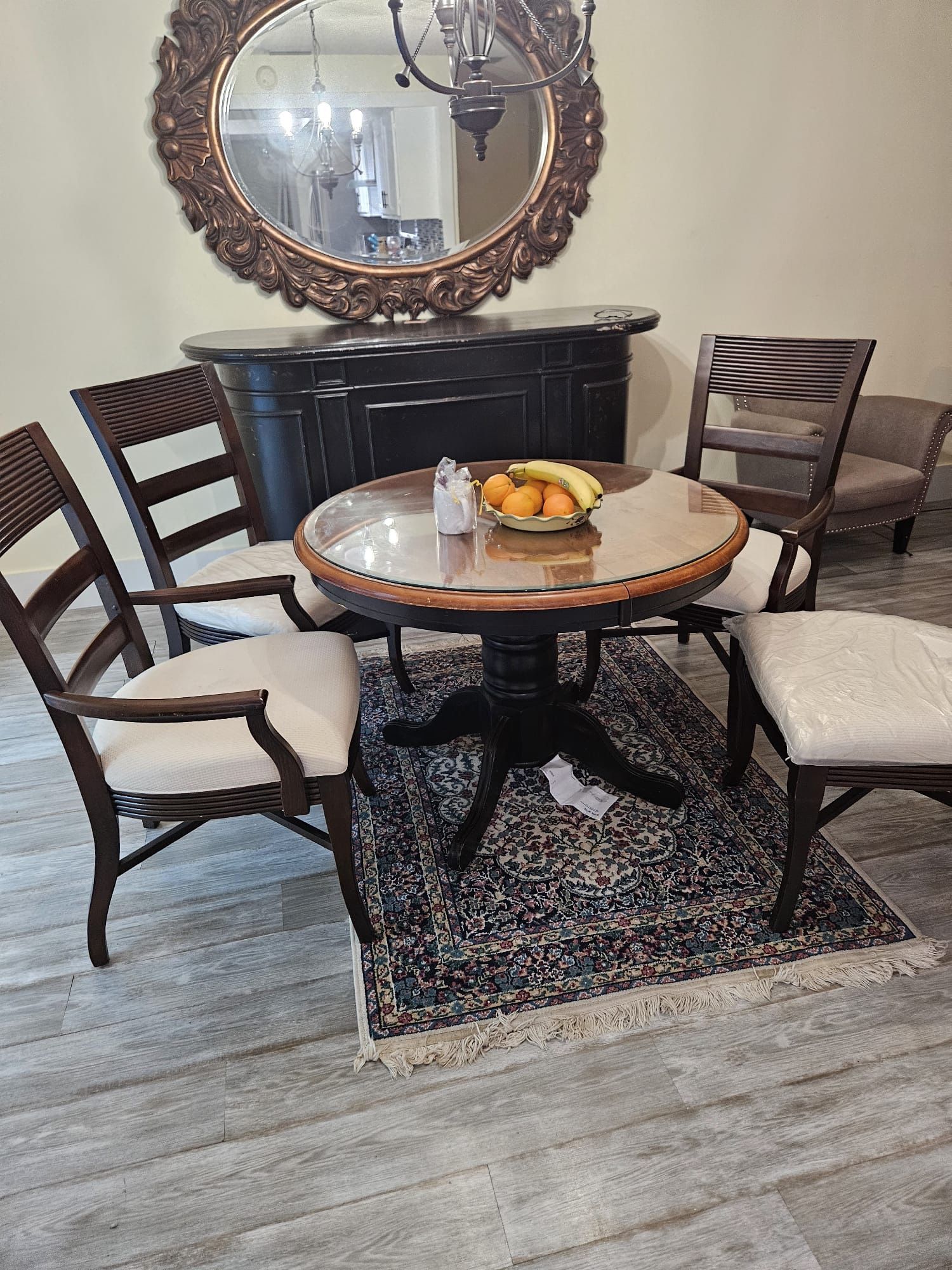 Elegant Dining Set with Bar – Mirror Not Included 