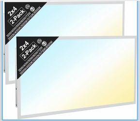 ZYTSSOR 2x4 LED Flat Panel Light, 5W & 5CCT Selectable, 0-10V Dimmable, 2-Pack