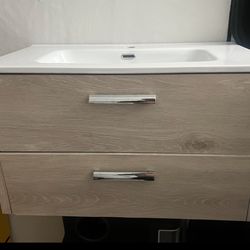 sink and cabinet