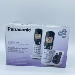 Panasonic DECT 6.0 Plus Cordless Phone Large LCD Answering Machine Home Phone