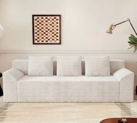 Cream 3 seater couch