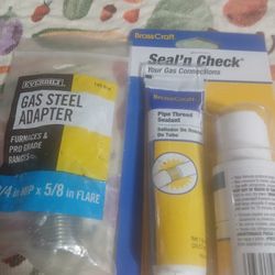 Gas Steel Adapter And Sealant 