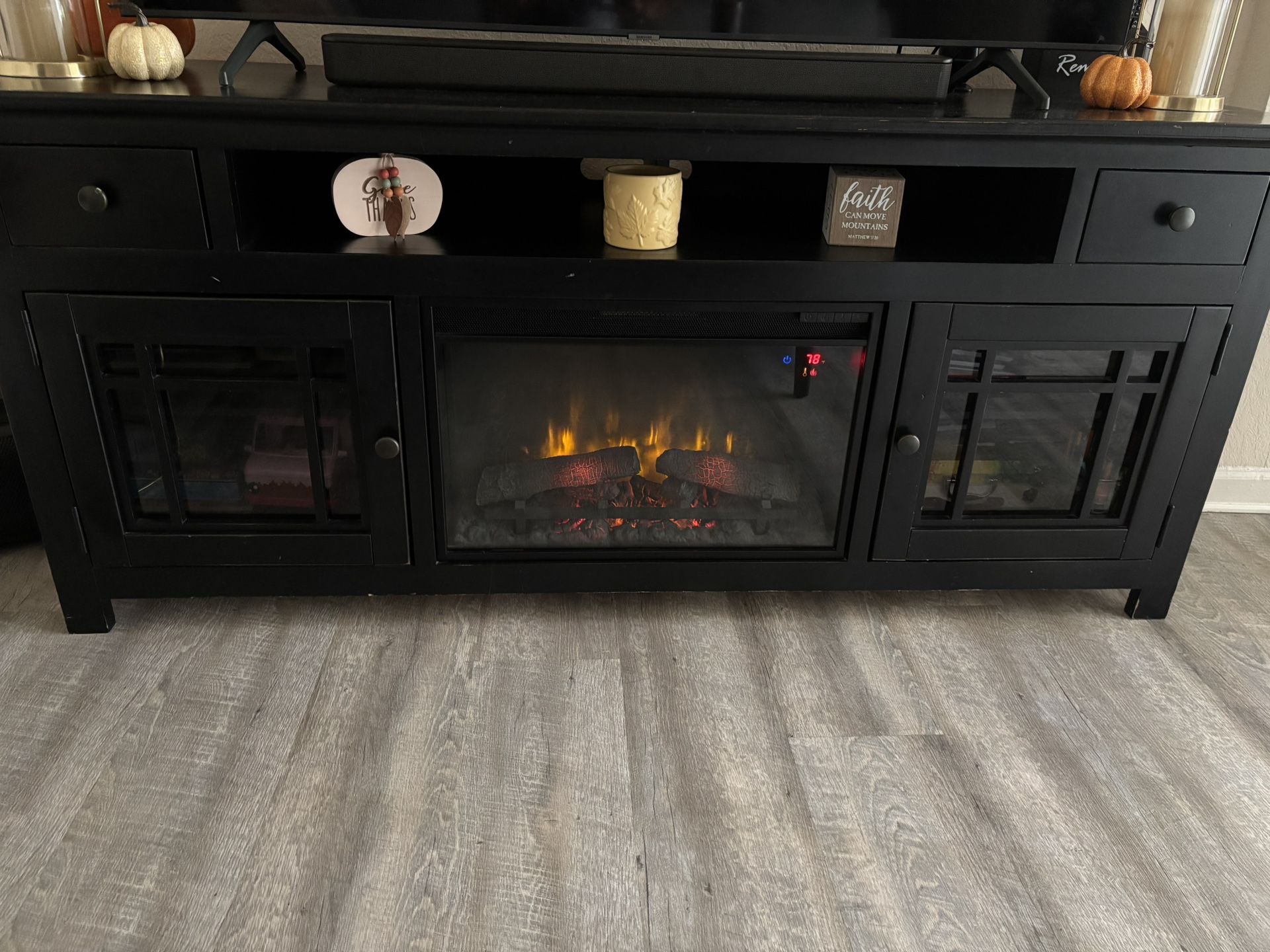 TV Stand With Fireplace
