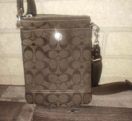 Coach cross body bag dark brown