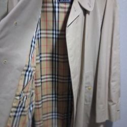 Vintage Burberry Overcoat Mens L 