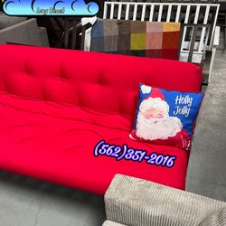 Full Size Red Futon Couch New Cama Bonita 