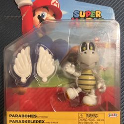 Jakks Pacific Super Mario - Parabones with Wings Toy 4" Figure Nintendo