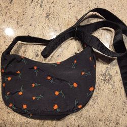 [READ DESCRIPTION] Limited Edition Baggu Small Crescent Bag -- "Painted Wildflower" 