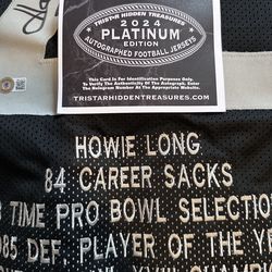 Raiders hall of famer Howie Long signed Jersey