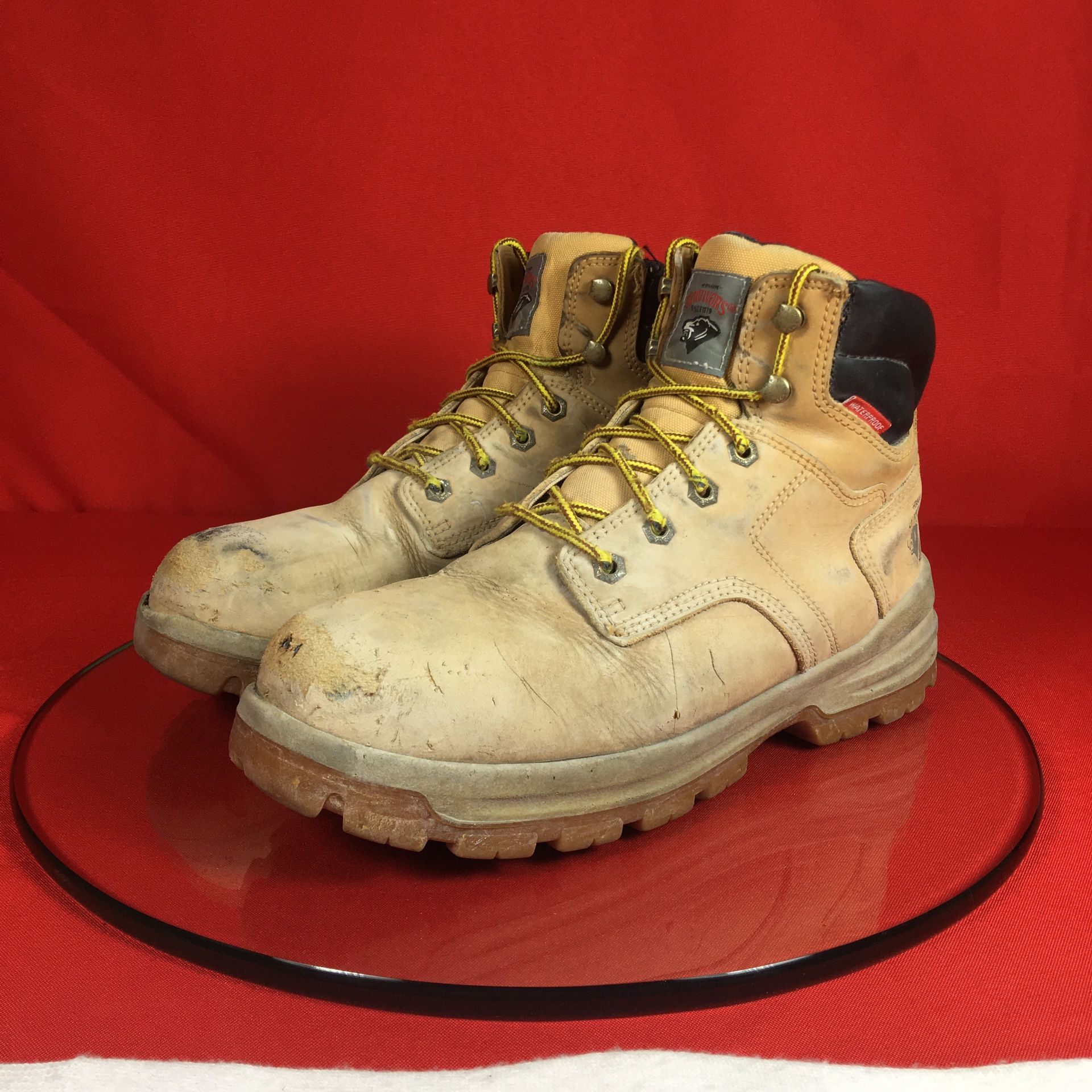 SURVIVORS STEEL TOE WORK BOOTS SIZE 10 1/2 WATERPROOF OIL