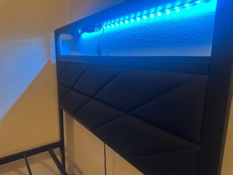 Twin metal frame bed (6 months old)