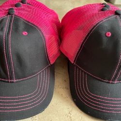 Bundle of Pink and Black Baseball Caps. 29 pieces. 