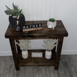 rustic end table