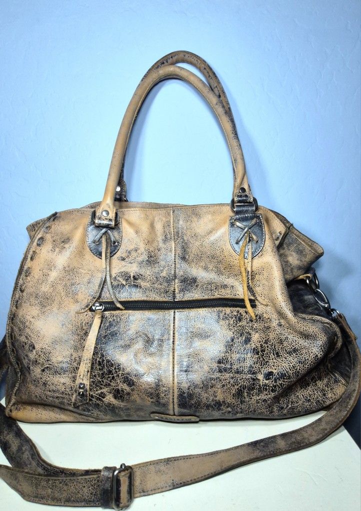 Bed Stu Leather Rockaway Tote Crossbody Shoulder Bag