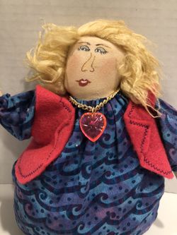 Handmade soft sculpture diva doll