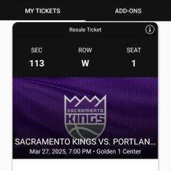 2 Lower Level Kings Tickets 