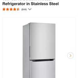 Vissani 18.7 cu. ft. Bottom Freezer Refrigerator in Stainless Steel