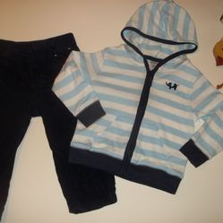 Boys size 12M Outfit ~ Gymboree and Carter's 12-18M Hoody and Pants 12 Months 12-18 Months 
