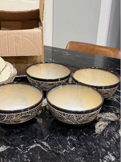 4 new soup bowl Gourmet Basics Alexandria Mikasa