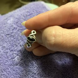 Beautiful Smokey Topaz Ring in a 925 Sterling Silver Setting, about a Size 7.5-8. Looks Like a Black Stone at some Angles. Porch Pick up in East Clayt
